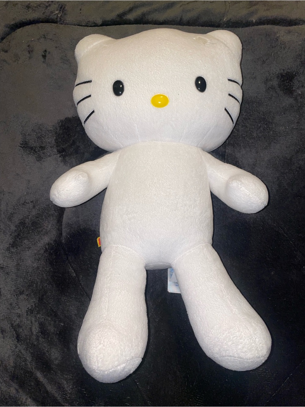 Build-A-Bear White hell kitty with Black Eyes and Yellow Nose